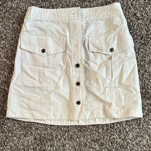 Banana Republic Cream Button-Front Skirt